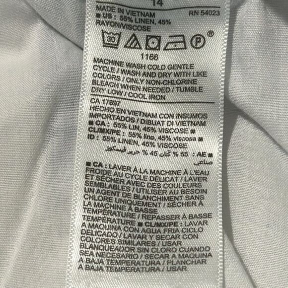 Old Navy Womens Striped Shorts Size 14 Linen Blend - Picture 5 of 8